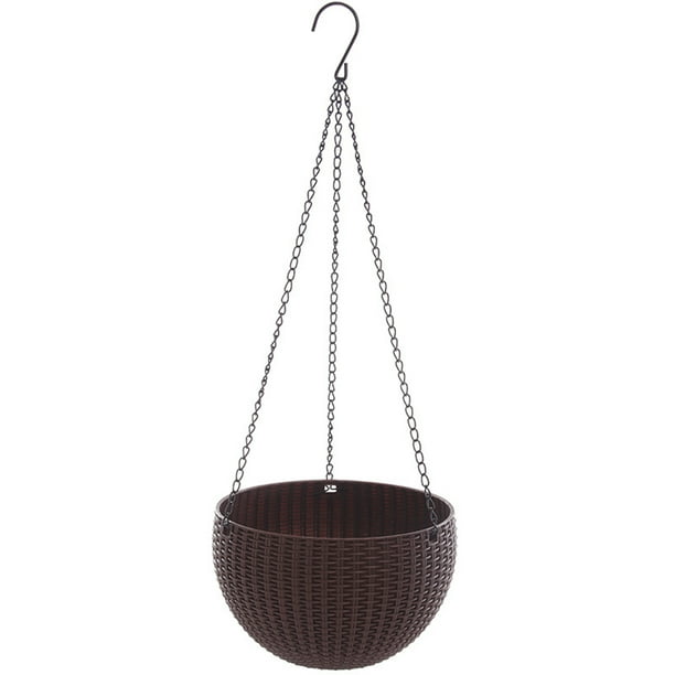Hanging Basket Rattan Flower Pot Round Garden Planting Tools chain Holder Hook Hanging Basket Rattan Flower Pot Round Garden Planting Tools chain Holder Hook